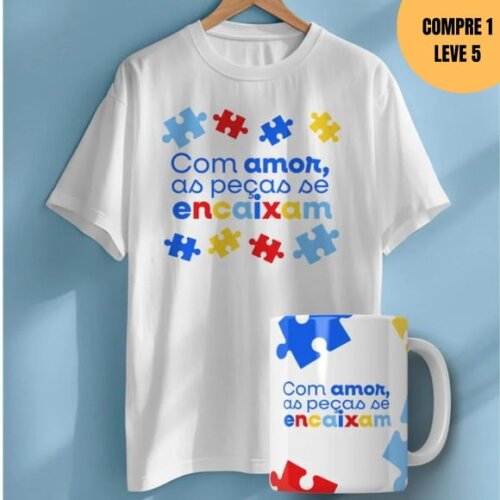 Arquivo Digital Autismo Artes para Canecas e Camisetas -2667