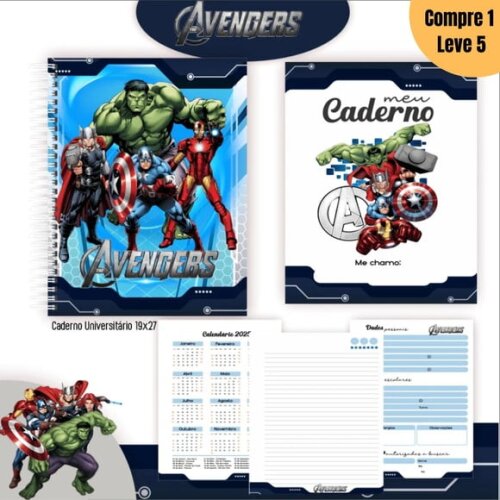 Arquivo Digital Avengers Kit Escolar 2025 -808