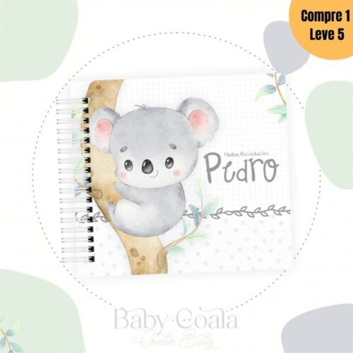Arquivo Digital Baby Coala Menina Livro do Bebê -1298