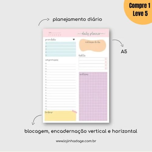 Arquivo Digital Blocos de Planejamento e Anotações 2025 -886