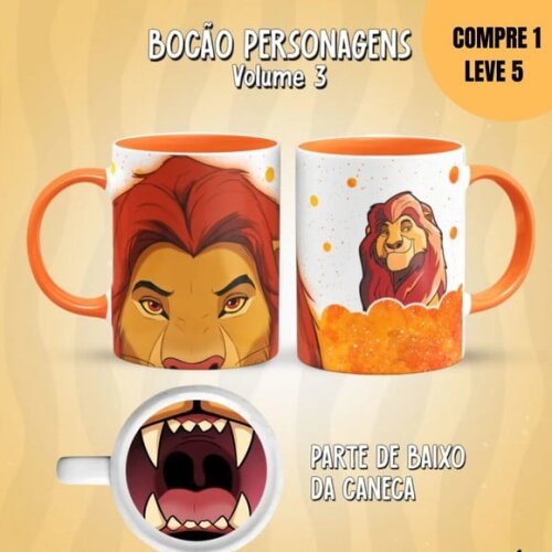 Arquivo Digital Bocão Personagens Arte para Canecas -2427