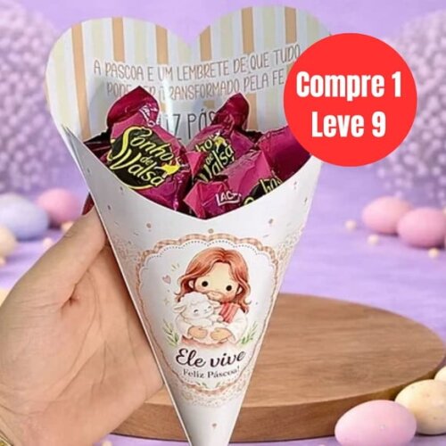 Arquivo Digital Buquê Cone para Páscoa -6750