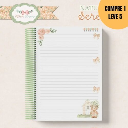 Arquivo Digital Caderno A5 Natureza Serena -6309