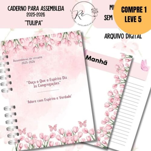 Arquivo Digital Caderno Assembleia Floral Rosa -5292
