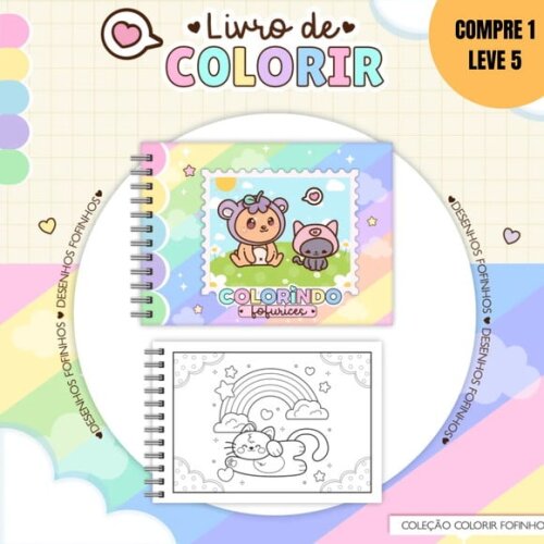 Arquivo Digital Caderno de Colorir Fofinho -2917