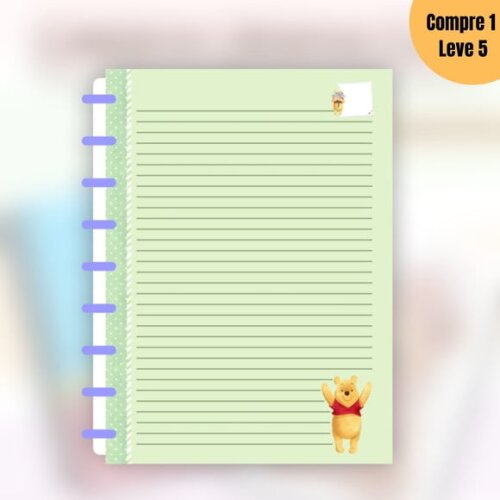 Arquivo Digital Caderno Ursinho Pooh Momentos -1317