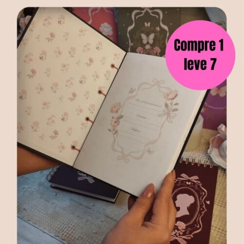 Arquivo Digital Cadernos Coleção Laços & Rosas Costura -6551
