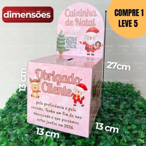 Arquivo Digital Caixinha de Natal Quadrada -5553
