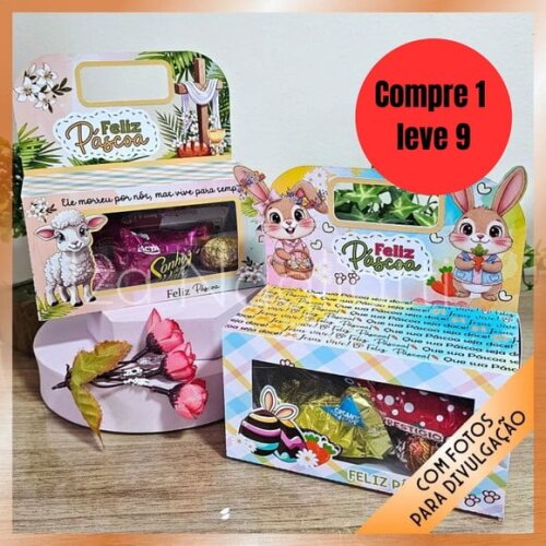 Arquivo Digital Caixinhas de Alcinha com Visor Páscoa -6680