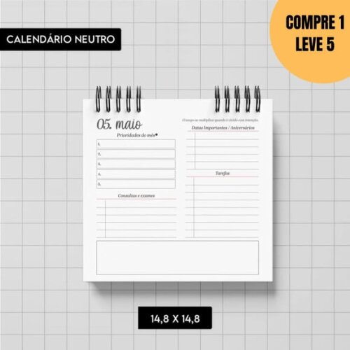 Arquivo Digital Calendário Neutro 2026 -5673