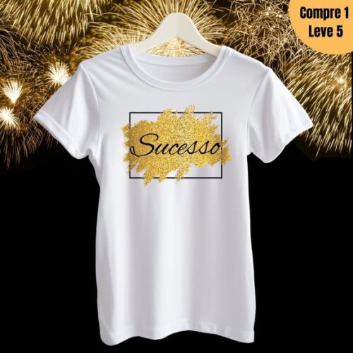 Arquivo Digital Camiseta de Ano Novo Glitter -805