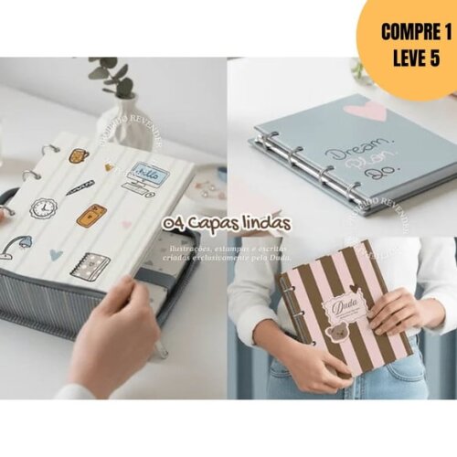 Arquivo Digital Capas Argolado Bella School A5 -6060