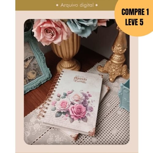 Arquivo Digital Capas Coleção Vintage Tons de Rosa -5039