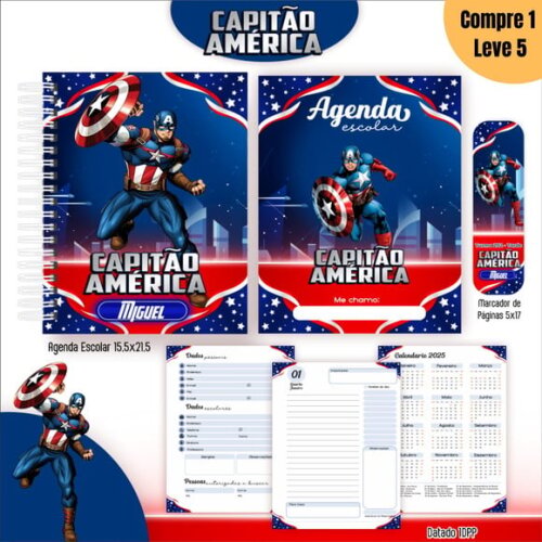 Arquivo Digital Capitão América Kit Escolar 2025 -807