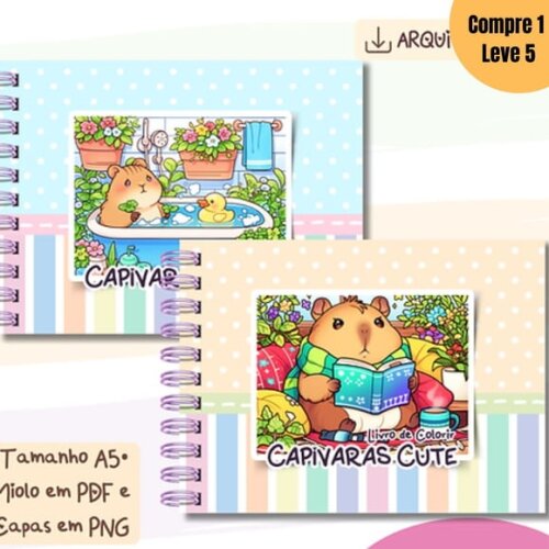 Arquivo Digital Capivara Livro de Colorir -1238