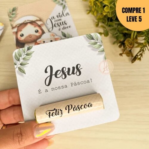 Arquivo Digital Cartões de Páscoa Cristã Bis e Baton -2086