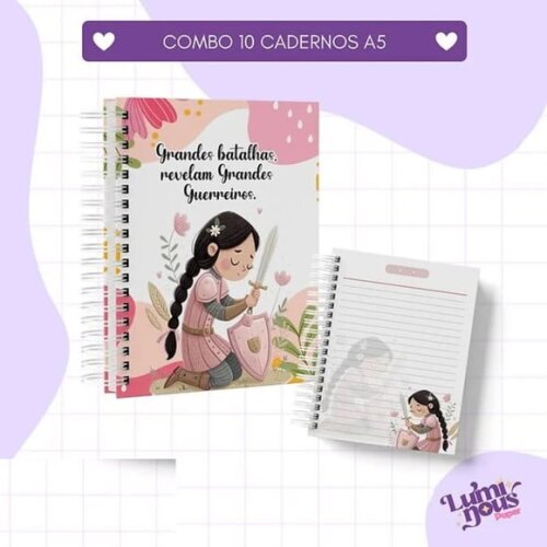 Arquivo Digital Combo 10 Cadernos Frases A5 -3015