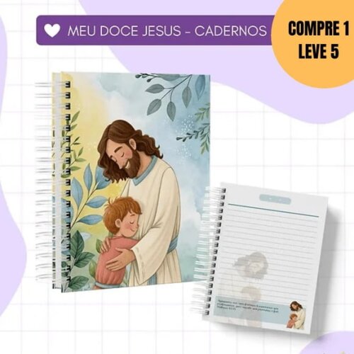 Arquivo Digital Combo 10 Cadernos Meu Doce Jesus -4917