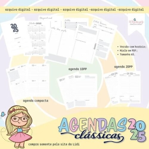 Arquivo Digital Combo Agenda Clássica A5 2025 -1006