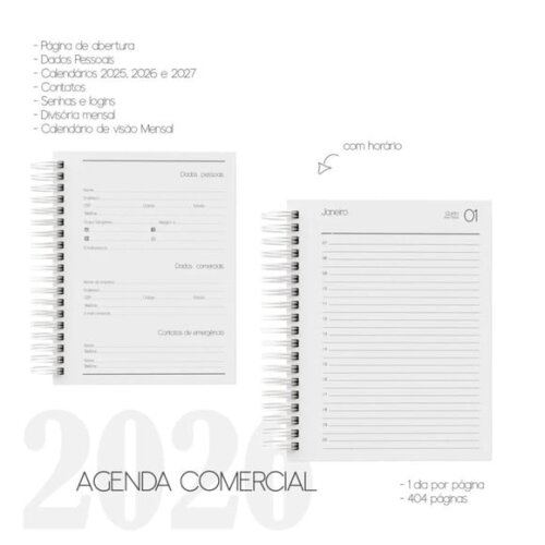 Arquivo Digital Combo Agenda Comercial Datada 2026- 2394