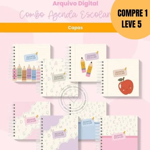 Arquivo Digital Combo Agenda Escolar e Infantil 2026 -5476