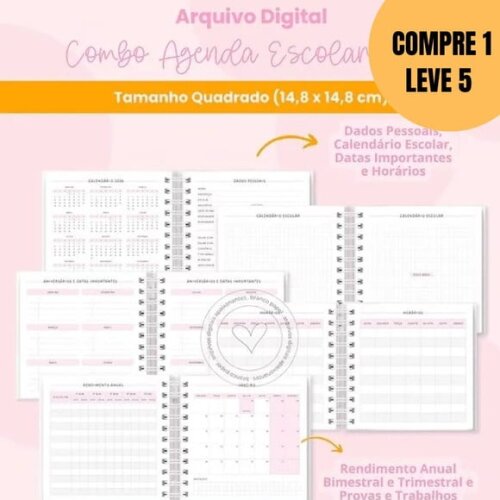 Arquivo Digital Combo Agenda Escolar e Infantil 2026 -5476