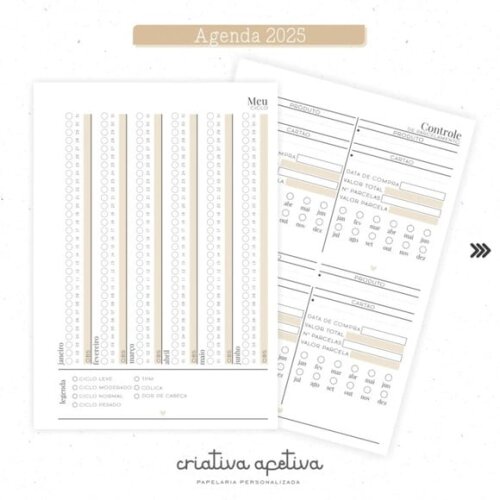 Arquivo Digital Combo Agendas 2025 Bege -734