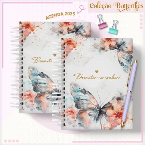 Arquivo Digital Combo Agendas Borboletas 2025 Permanente 197