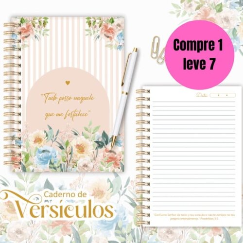 Arquivo Digital Combo Caderno com Versículos -6445