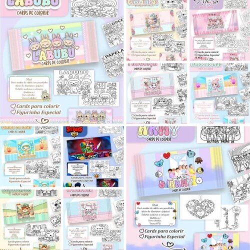 Arquivo Digital Combo Cards para Colorir -3701
