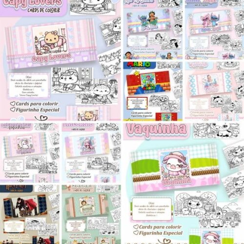 Arquivo Digital Combo Cards para Colorir -3701