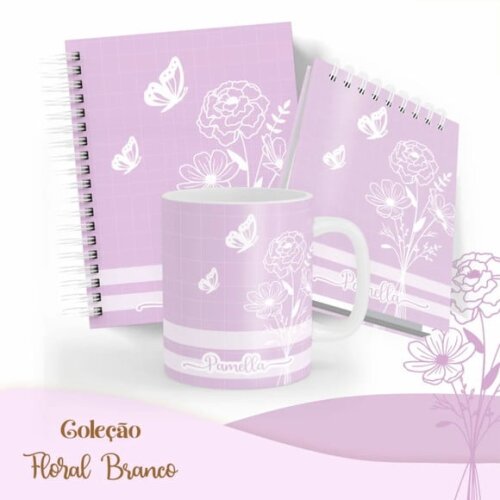 Arquivo Digital Combo Floral Branco 5 Modelos -669