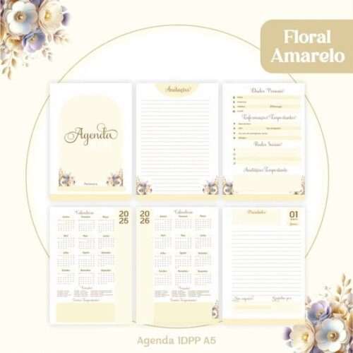 Arquivo Digital Combo Floral Amarelo 2025 -322