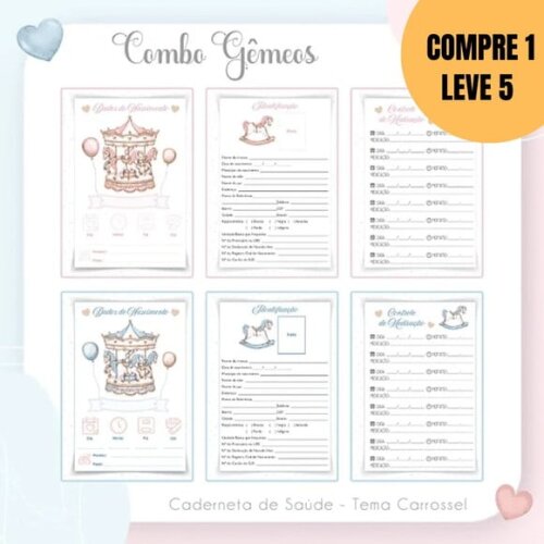 Arquivo Digital Combo Gêmeos 10 Temas Menino e Menina -5413