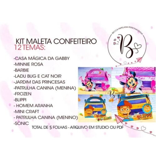 Arquivo Digital Combo Maleta Confeiteiro 12 Temas -2307
