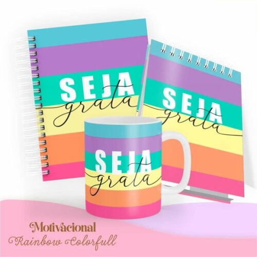 Arquivo Digital Combo Rainbow Color Full Agenda 2025 - 912