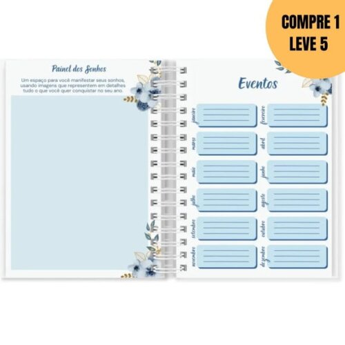 Arquivo Digital Devocional Floral Azul Canva -4680
