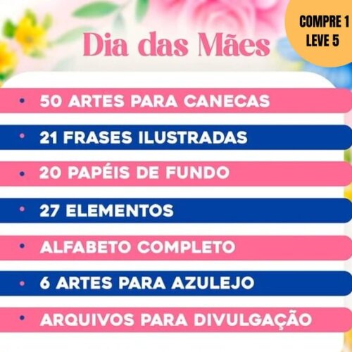 Arquivo Digital Dia das Mães 2025 Arte para Canecas -3101
