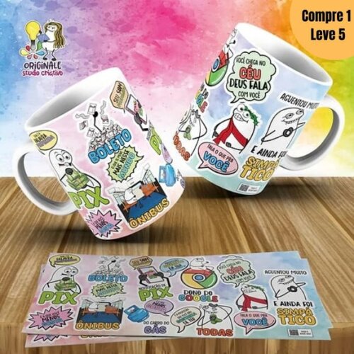 Arquivo Digital Entrevista Pix Arte Avulsa Caneca -1108