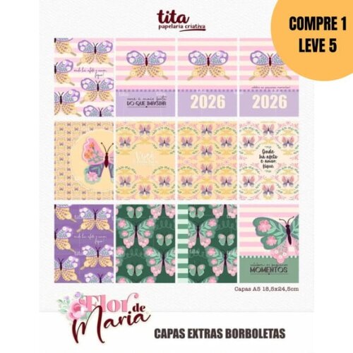 Arquivo Digital Flor de Maria Capas Extras Borboletas -6332