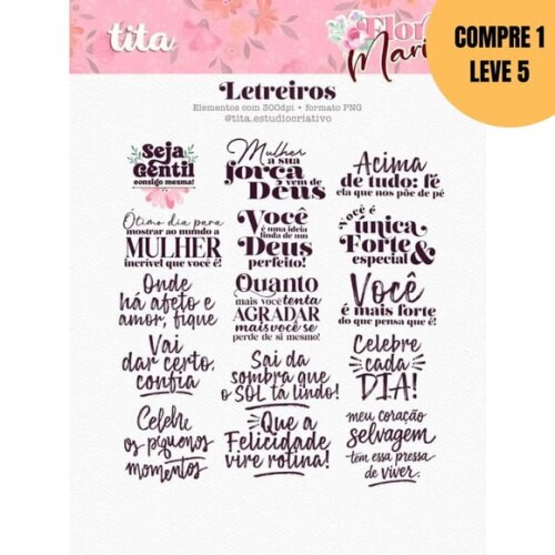 Arquivo Digital Flor de Maria Combo Ilustrações -6329