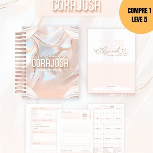 Arquivo Digital Forte e Corajosa Agendas Planners -5130