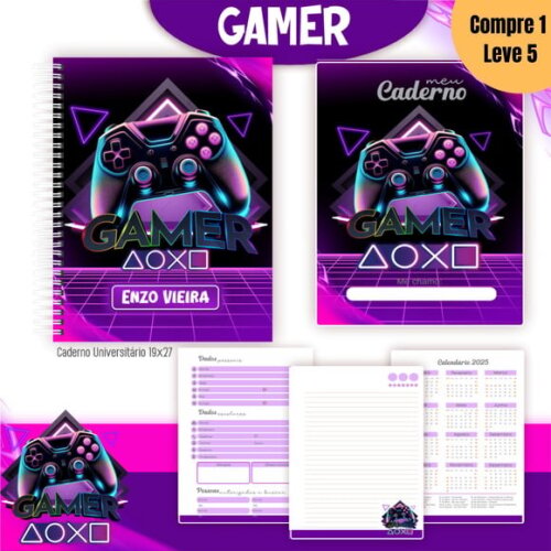 Arquivo Digital Gamer Kit Escolar 2025 -1053