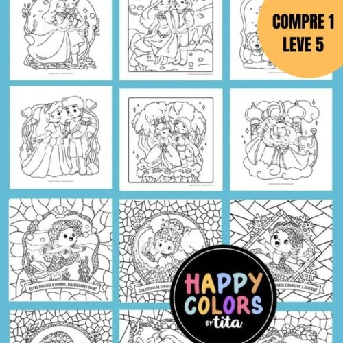 Arquivo Digital Happy Colors Vol 19 e 20 Princesas 2.0 -4807