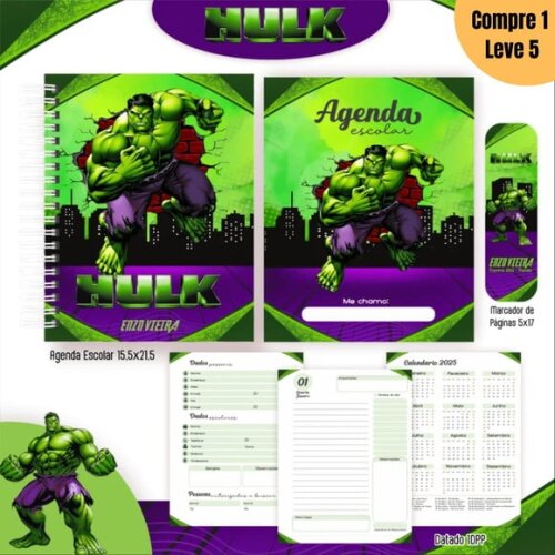 Arquivo Digital Hulk Kit Escolar 2025 -809