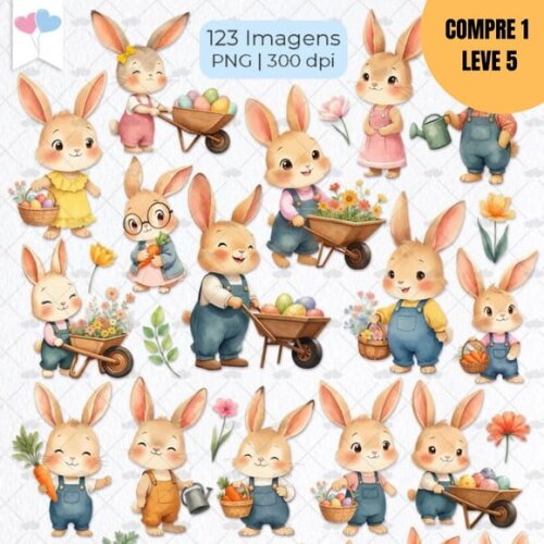 Arquivo Digital Jardim dos Coelhinhos Kit Digital -2277