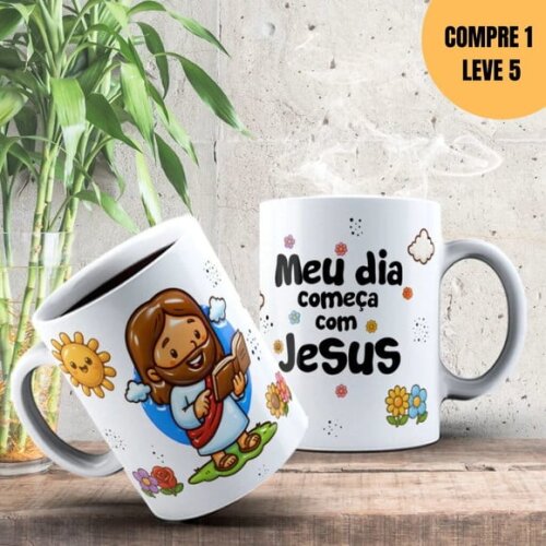 Arquivo Digital Jesus É Amor Estampas Canecas -4824
