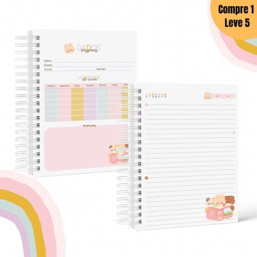 Arquivo Digital Kawaii Kit Escolar 2025 -850