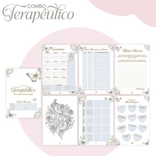 Arquivo Digital Kit Borboleta Azul Agenda 2025 -673