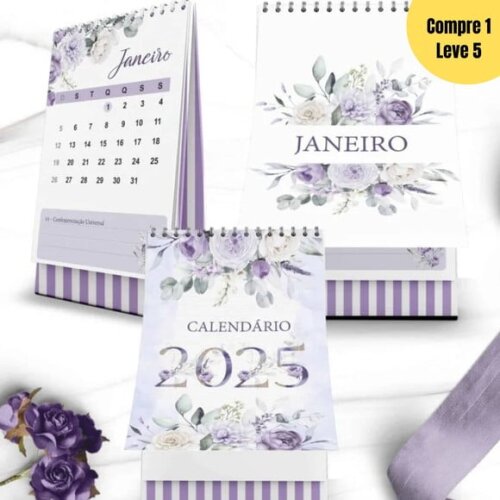Arquivo Digital Kit Calendários de Mesa A5 A6 2025 -463